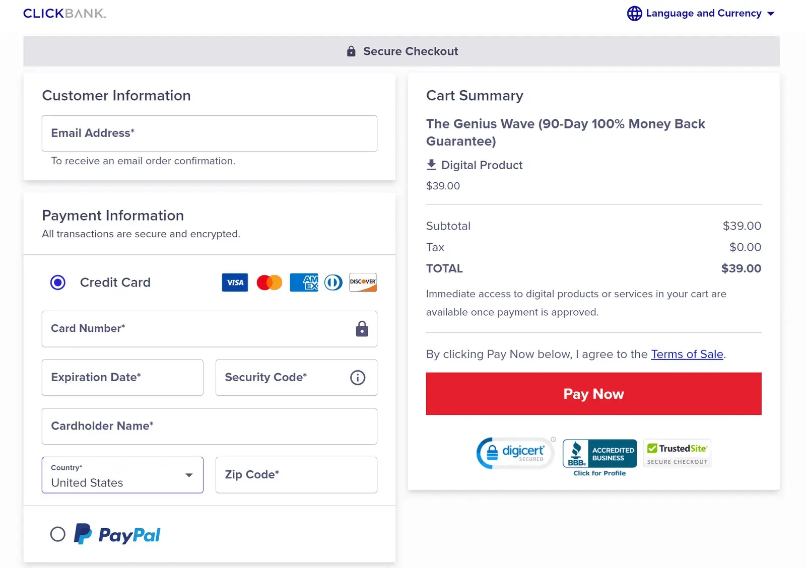 The Genius Wave-Checkout